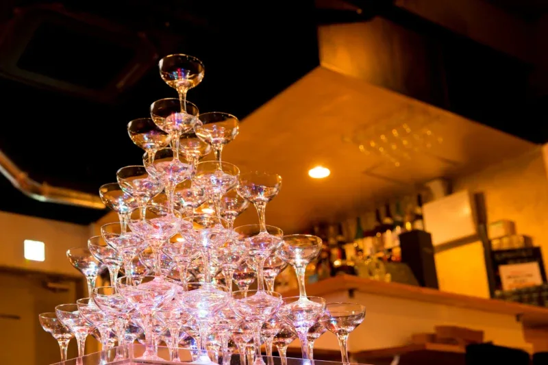 渋谷×貸切×送別会「渋谷ガーデンルーム3F」シャンパンタワー